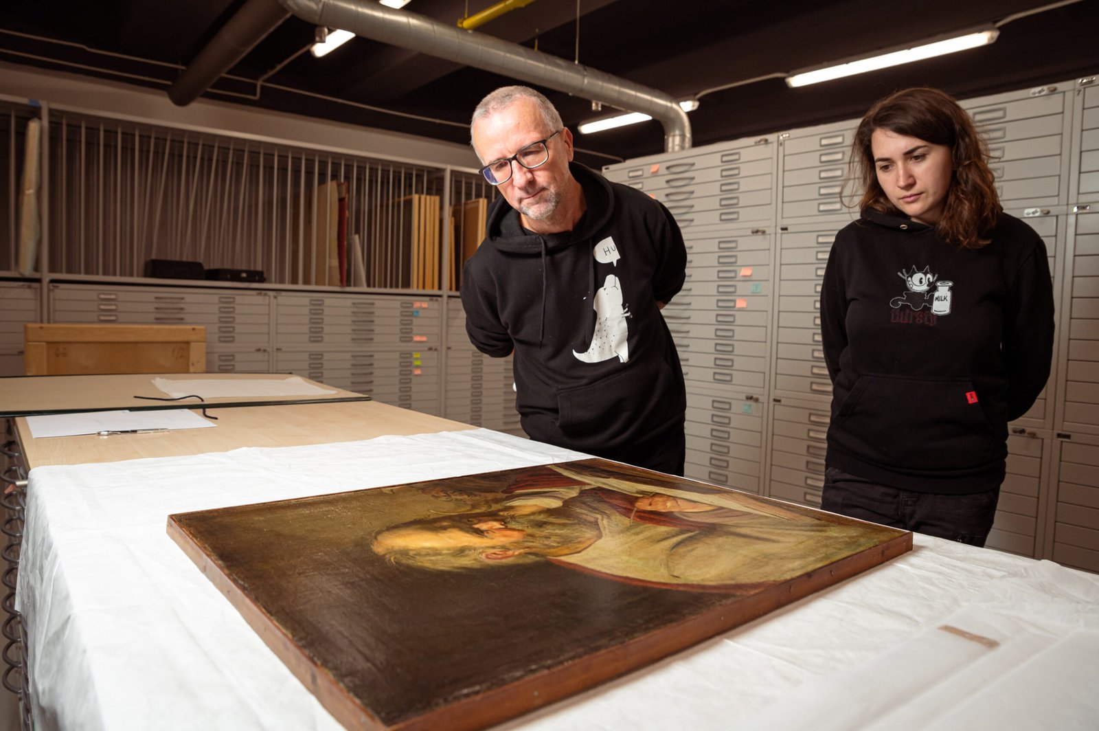 Franso Halso paveikslų atgabenimas į LNDM Prano Gudyno restauravimo centrą, Gintarės Grigėnaitės nuotrauka